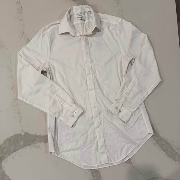 Calvin Klein Other - Calvin Klein Steel Plus White Dress Shirt Men’s 15 32/33 M Slim Fit Stretch